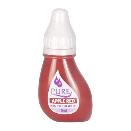 Biotouch Pure Permanent Apple Red Makeup - 3ml (6 Bottles) 3 Biotouch Pure Permanent Apple Red Makeup - 3ml (6 Bottles)