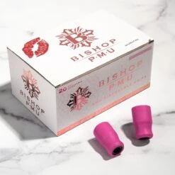 Bishop PMU Disposable Grips Pink - Box Of 20 -Tattoo Supply Shop bishop pmu smp grips dsc01919