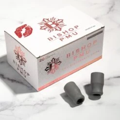 Bishop PMU Disposable Grips Grey - Box Of 20 -Tattoo Supply Shop bishop pmu smp grips dsc01923