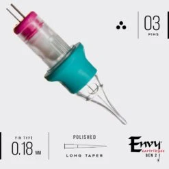 Envy Gen 2 PMU Pico Flow Cartridges - Round Liner -Tattoo Supply Shop eg2c pft 0503rl