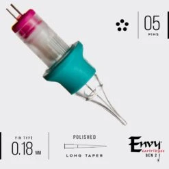 Envy Gen 2 PMU Pico Flow Cartridges - Round Liner -Tattoo Supply Shop eg2c pft 0505rl