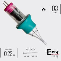 Envy Gen 2 PMU Pico Flow Cartridges - Round Liner -Tattoo Supply Shop eg2c pft 0703rl