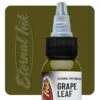 Eternal Chukes Ink - Grape Leaf -Tattoo Supply Shop eternal ink cs15 grapeleaf seasonalspectrum 1oz swatch 2048x