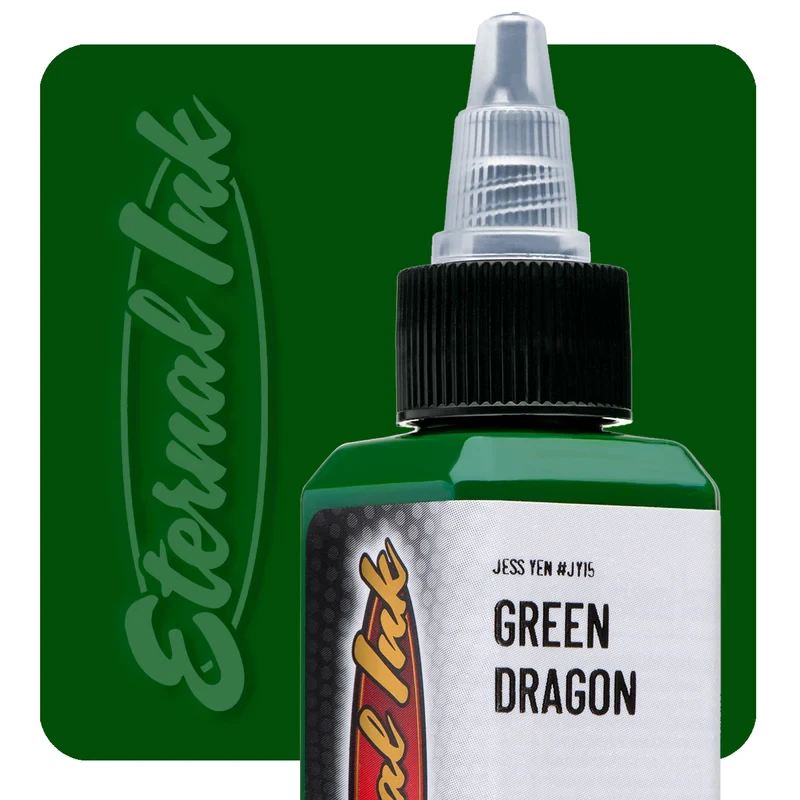 Eternal Jess Yen Ink - Green Dragon - 60ml (2oz) 3 Eternal Jess Yen Ink - Green Dragon - 60ml (2oz)