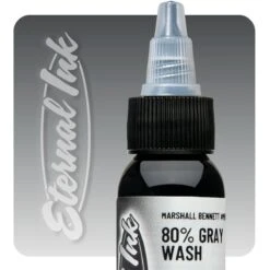 Eternal Ink Marshall Bennett Gray Wash Set - 1oz/30ml -Tattoo Supply Shop eternal ink mbg80 80graywash marshallbennett 1oz swatch