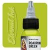 Eternal Ink - Motor City - Roadrunner Green - 30ml (1oz) -Tattoo Supply Shop eternal ink mc07 roadrunnergreen motorcity 1oz swatch 1