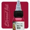 Eternal Ink - Motor City - Vette Red - 30ml (1oz) -Tattoo Supply Shop eternal ink mc10 vettered motorcity 1oz swatch