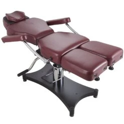 TATSoul 680 Oros Tattoo Client Chair - Ox Blood -Tattoo Supply Shop ts oros 680 oxblood 10 1